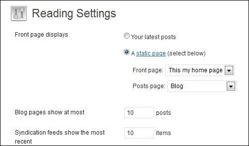 wordpress-settings-homepage
