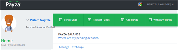 Payza Account Details