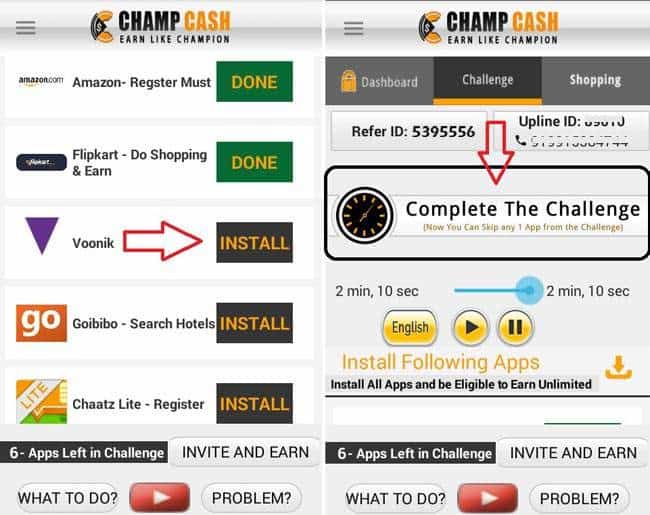 accept challenge champcash