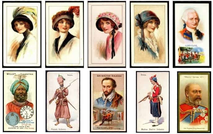 Cigarette cards labels