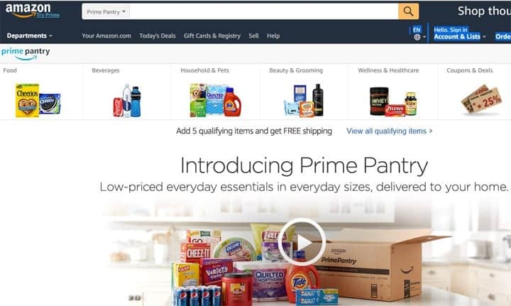 amazon prime pantry