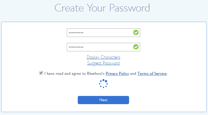 create password