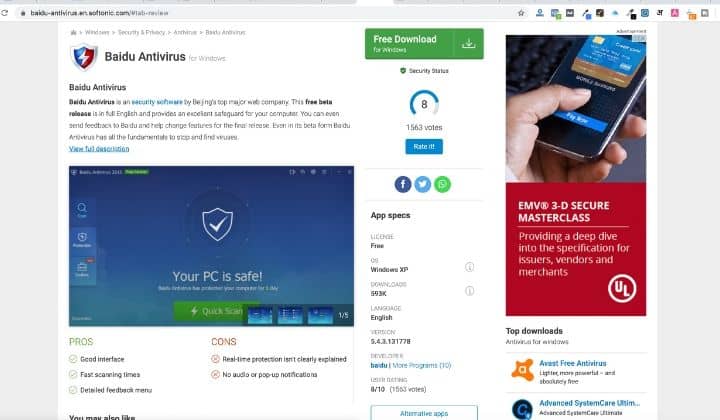 baidu antivirus 2019 free download