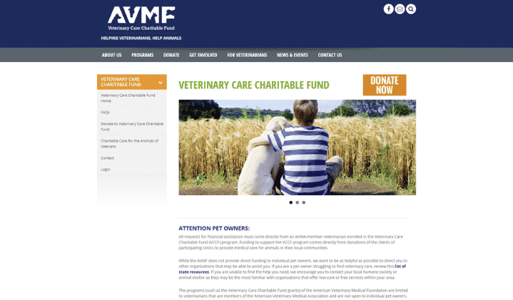 AVMF’s Veterinary Care Charitable Fund