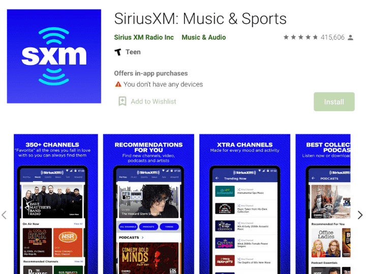 Sirius XM App