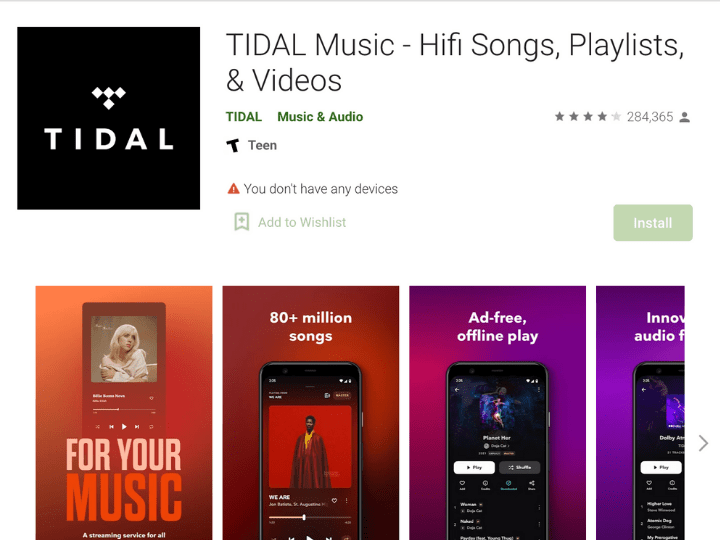 TIDAL music app