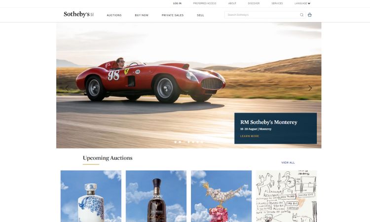 Sotheby’s- place that sell old stamps