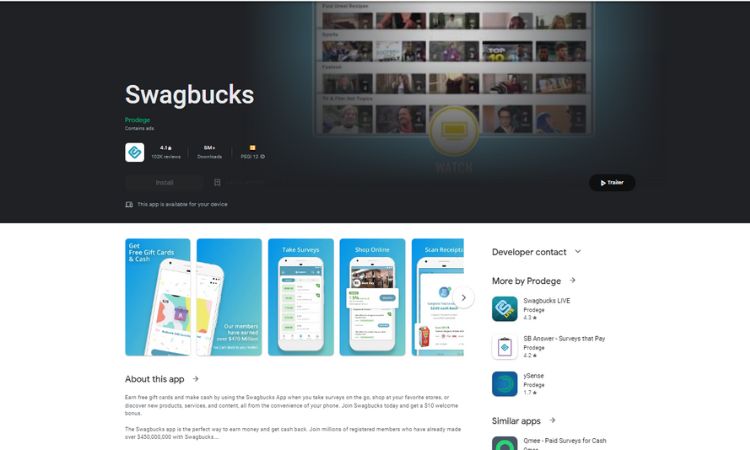 Swagbucks get paid for your data