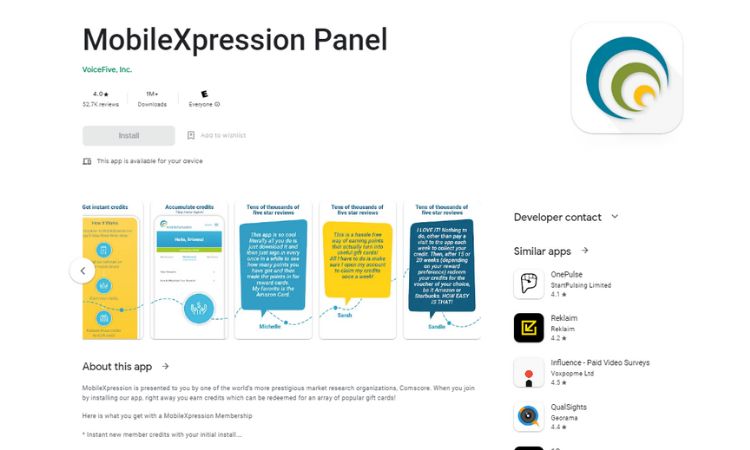 MobileXpression get paid for your data