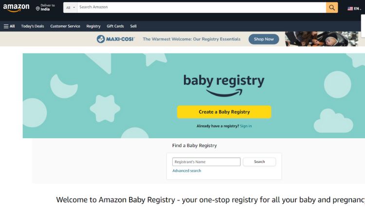 Amazon Baby Registry